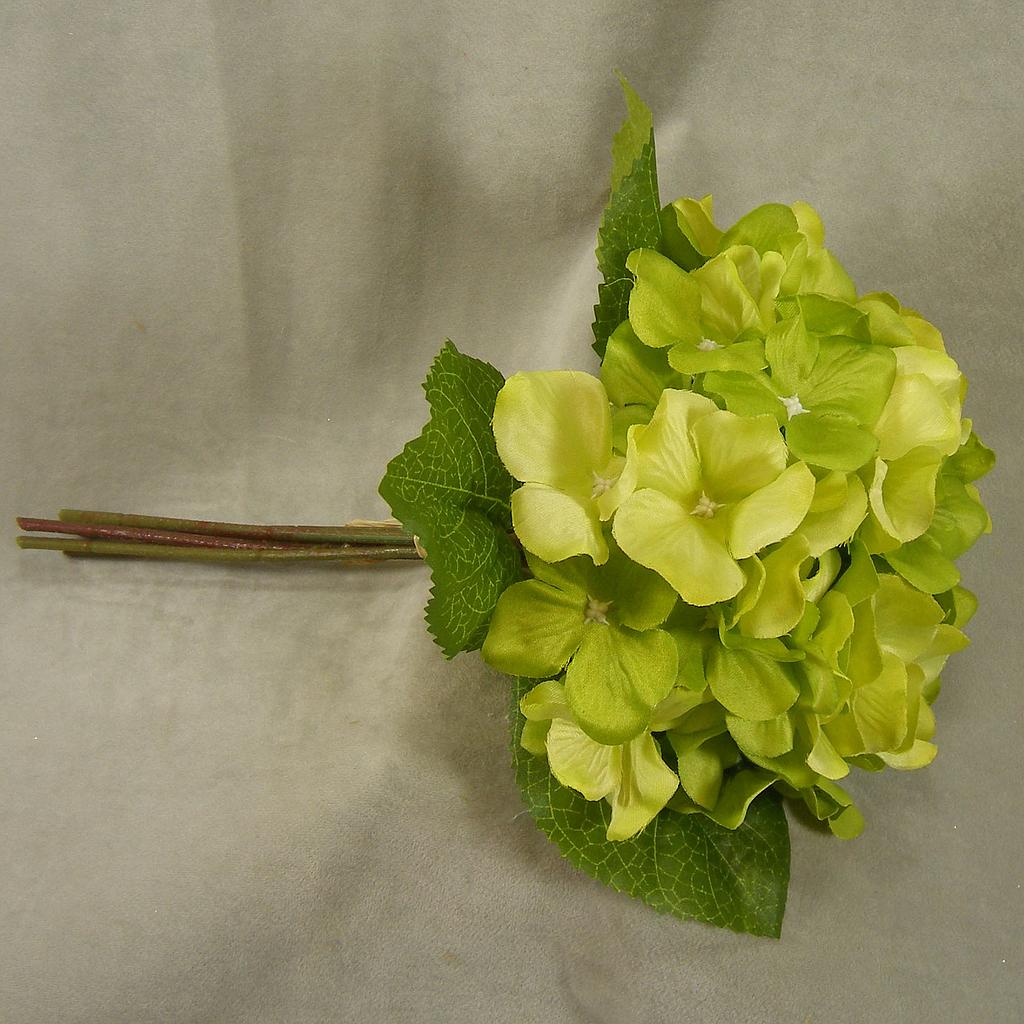 HYDRANGEA SATIN (3/BUNDLE)  GREEN