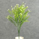 FLOWER MINI BUSH X12 PLASTIC  WHITE
