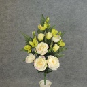 ROSE/ROSE BUD/GLAD HALF BUSHx15  CREAM/GREEN