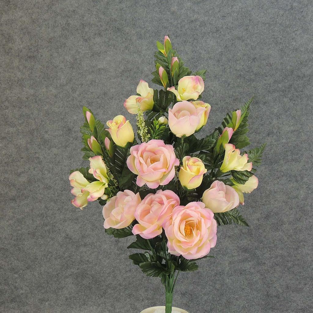 ROSE/ROSE BUD/GLAD HALF BUSHx15  PINK