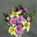 GERBERA/LILY/GLAD HALF BUSH X18  LAVENDER/GREEN