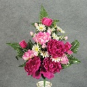 PEONY/ROSE/DAISY HALF BUSH X18  FUCHSIA/PINK