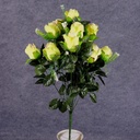 ROSE BUD SATIN BUSH X12 W/GYPSO  GREEN