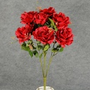 ROSE SATIN BUSH X9  RED
