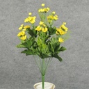 DAISY WILD BUSH X9     CREAM  YELLOW