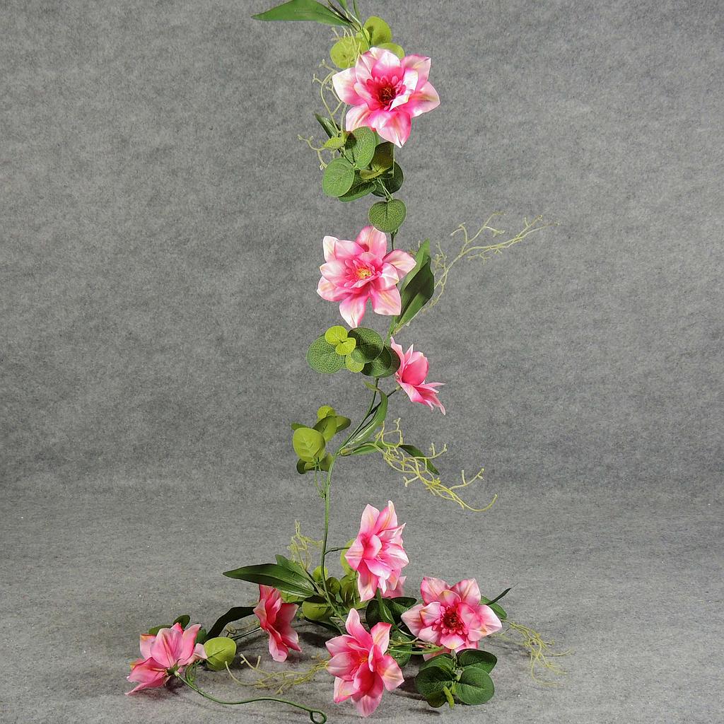 GARLAND 66&quot; CLEMATIS/EUCALYPTUS  BEAUTY