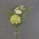 30" HYDRANGEA/PEONY/FREESIA BUNDLE CREAM/GREEN