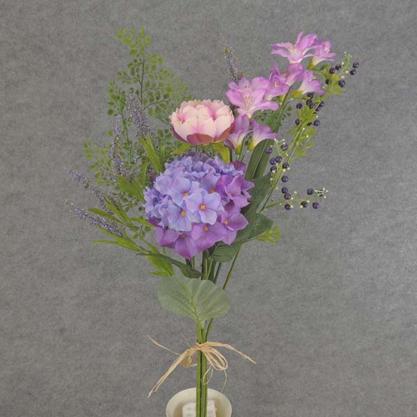 30" HYDRANGEA/PEONY/FREESIA BUNDLE PINK/FUS/LAV