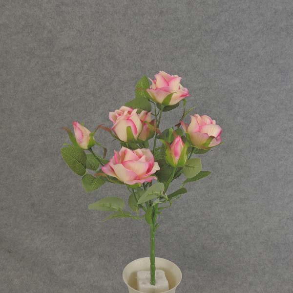 ROSE SPRAY X7  14"   HOT PINK