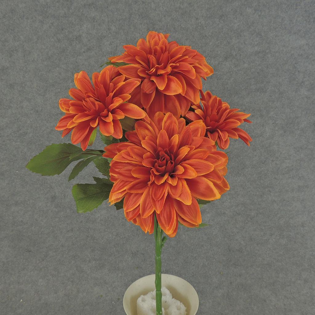 DAHLIA SPRAY X7 15.5"  ORANGE