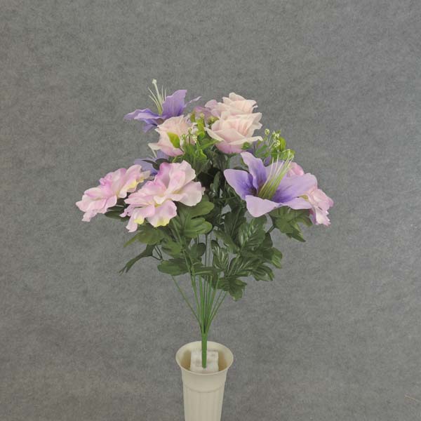 21" DAHLIA/LILY/ROSE MIX BUSH X14