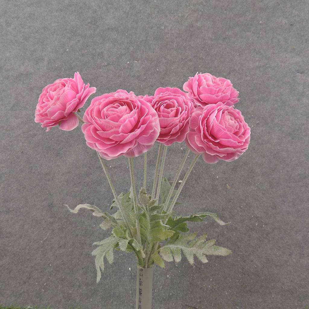 18" RANUNCULUS BUSH X8 FLK/STEM PINK