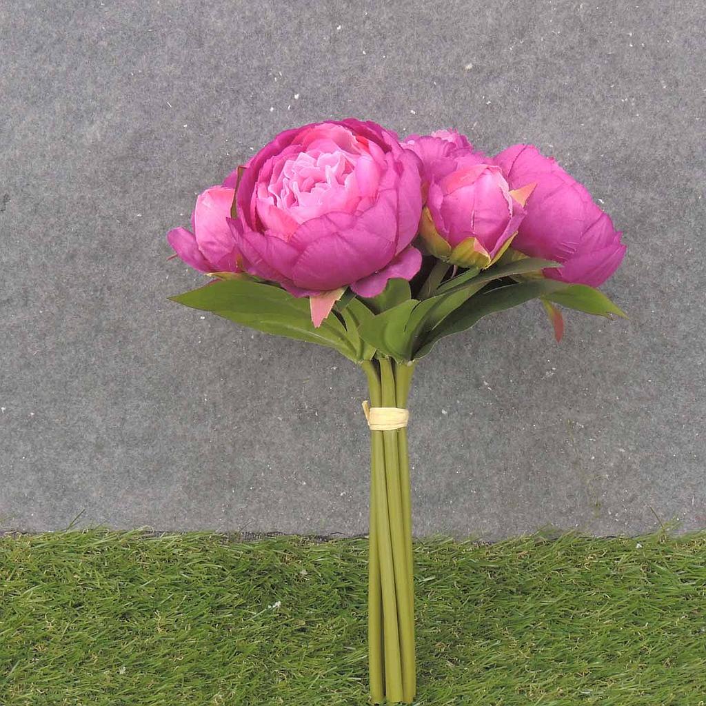 [SE6050-FUS] 11" PEONY BUNDLE X7 FUCHSIA