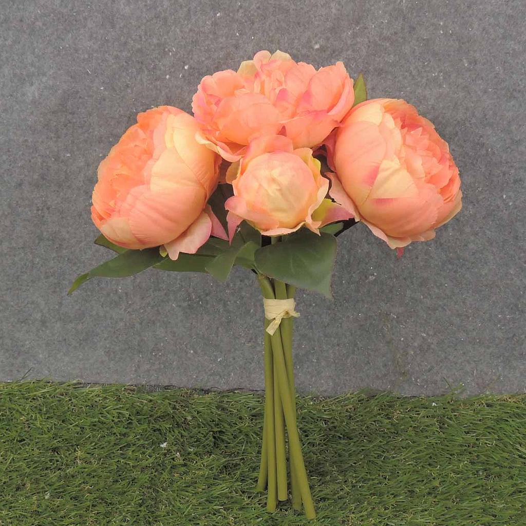 11" PEONY BUNDLE X7 PEACH