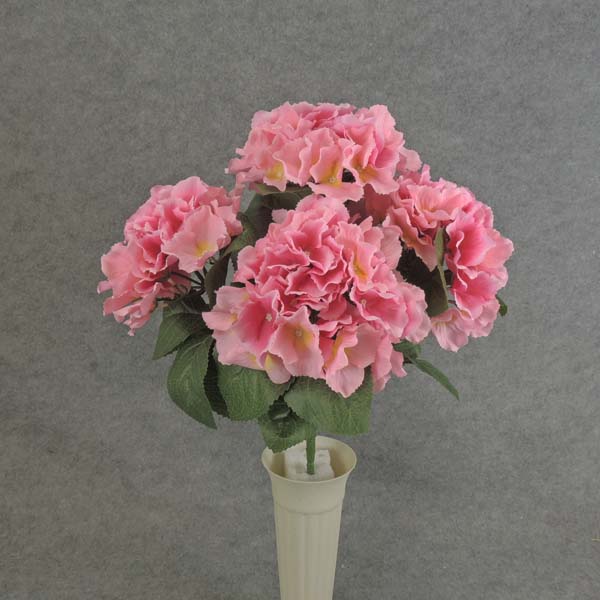 [SE6053-PNK] 18" HYDRANGEA BUSH X5 PINK