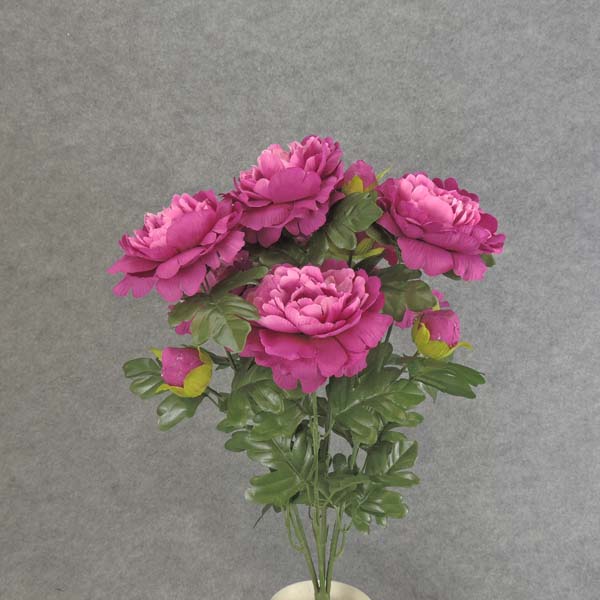 [SE6061-FUS] 21" PEONY BUSH X12 FUSCHIA