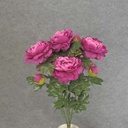 21" PEONY BUSH X12 FUSCHIA