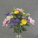 23" PEONY/LILY/RANUNCULUS BUSH X18 FUSH/YEL/PURP