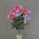 22" POPPY BUSH X14 PINK/LAVENDER
