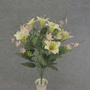 LILY/MINI DAISY BUSH X18  24"  CREAM/GREEN/PINK