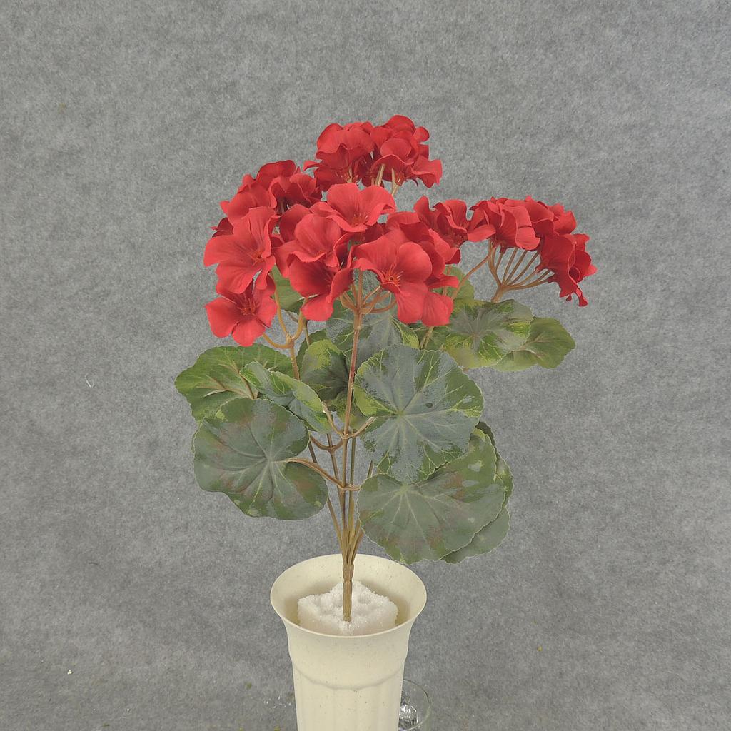 14.5" GERANIUM BUSH X7 RED