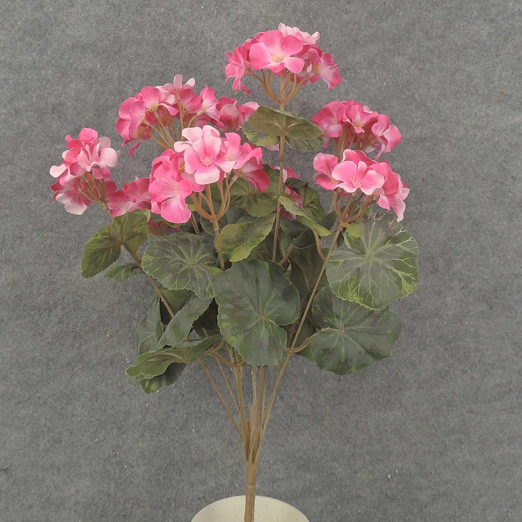 [SE6090-PNK] 18" GERANIUM BUSH X9 PINK