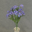 IRIS BUSH X9 18" SATIN  PURPLE/LAVENDER