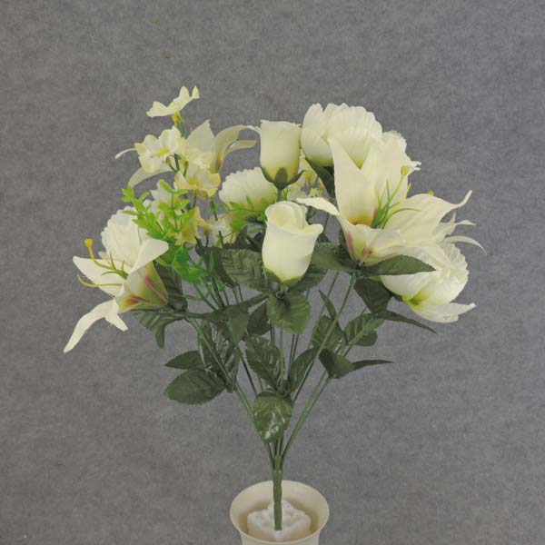 [SE6099-CGN] 19" LILY/PEONY/ROSE BUSH X14
