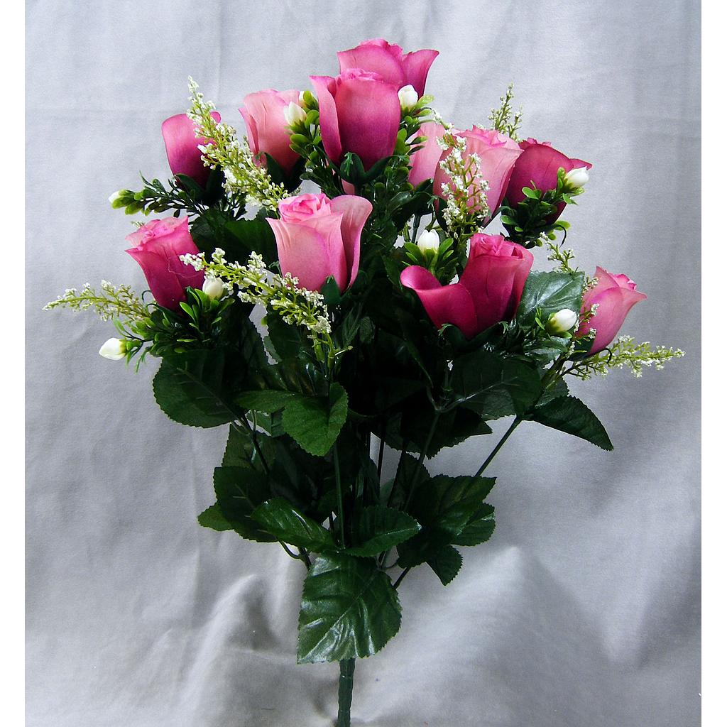 ROSE BUD BUSH X14 MAUVE COMBO