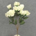 23" ROSE BUSH X12 4" /2.5" dia CREAM/WHITE