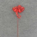 HEART DOUBLE GLITTER 18" OAL (6/BAG) 