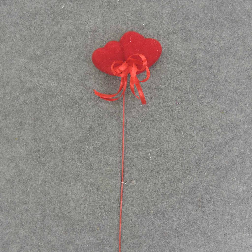 HEART DOUBLE FLOCKED 18" OAL (6/BAG) 