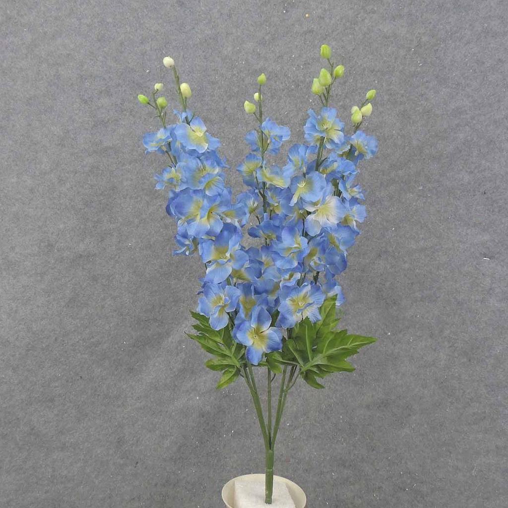 DELPHINIUM BUSH X5 23" W/BUDS  BLUE