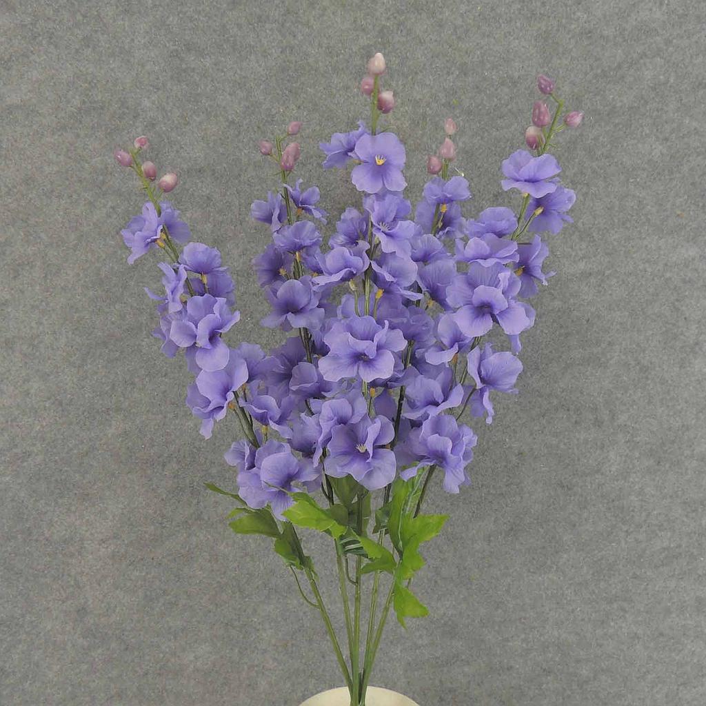 DELPHINIUM BUSH X5 23" W/BUDS  LIGHT PURPLE