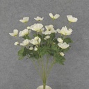 POPPY BUSH X11 23" 2.5/.5" dia  CREAM/WHITE