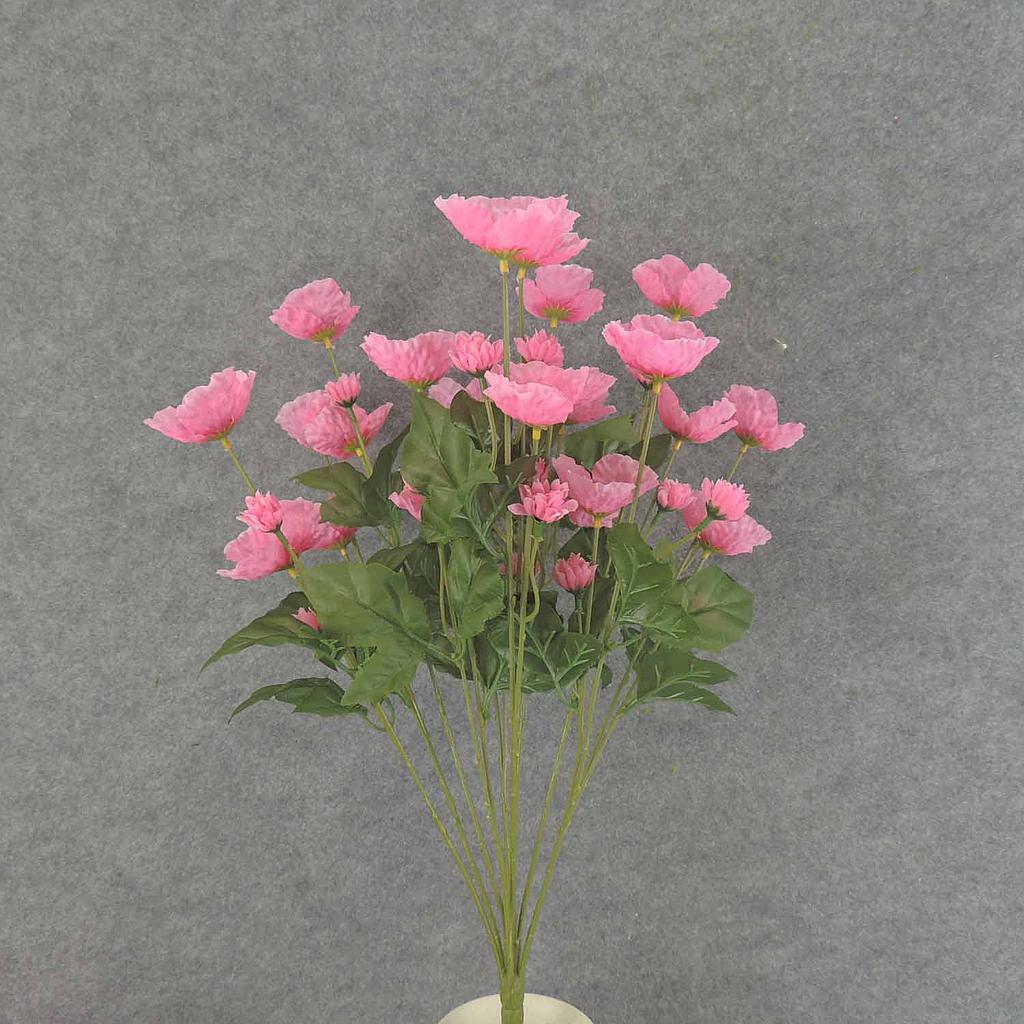 [SE8002-PNK] 23" POPPY BUSH X11 2.5/.5" dia PINK