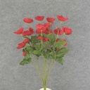 POPPY BUSH X11 23" 2.5/.5" dia  RED