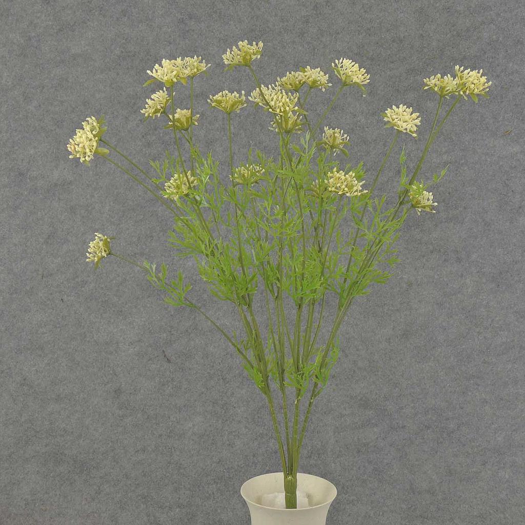 [SE8014-CRM] 22" YARROW BUSH X6 PLASTIC CREAM