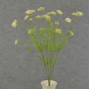 22" YARROW BUSH X6 PLASTIC CREAM