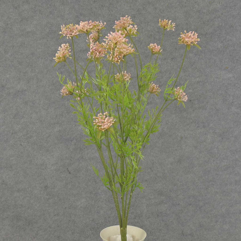 YARROW BUSH X6 22" PLASTIC  LIGHT PINK