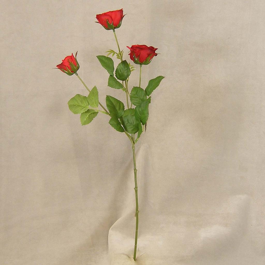 [SEF28-RED] 24" ROSE ENGLISH SPRAY X3 RED