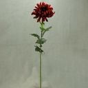 MUM SATIN SINGLE W/8 LVS 28"  BROWN