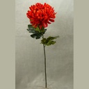 MUM SATIN SINGLE W/3 LVS 27"  BRICK