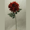 MUM SATIN SINGLE W/3 LVS 27"  BROWN