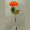 27" MUM SATIN SINGLE W/3 LVS ORANGE
