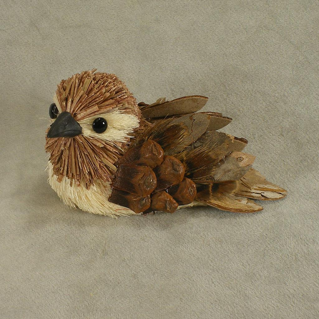[SJ4074] 4.5" BIRD BROWN SISAL