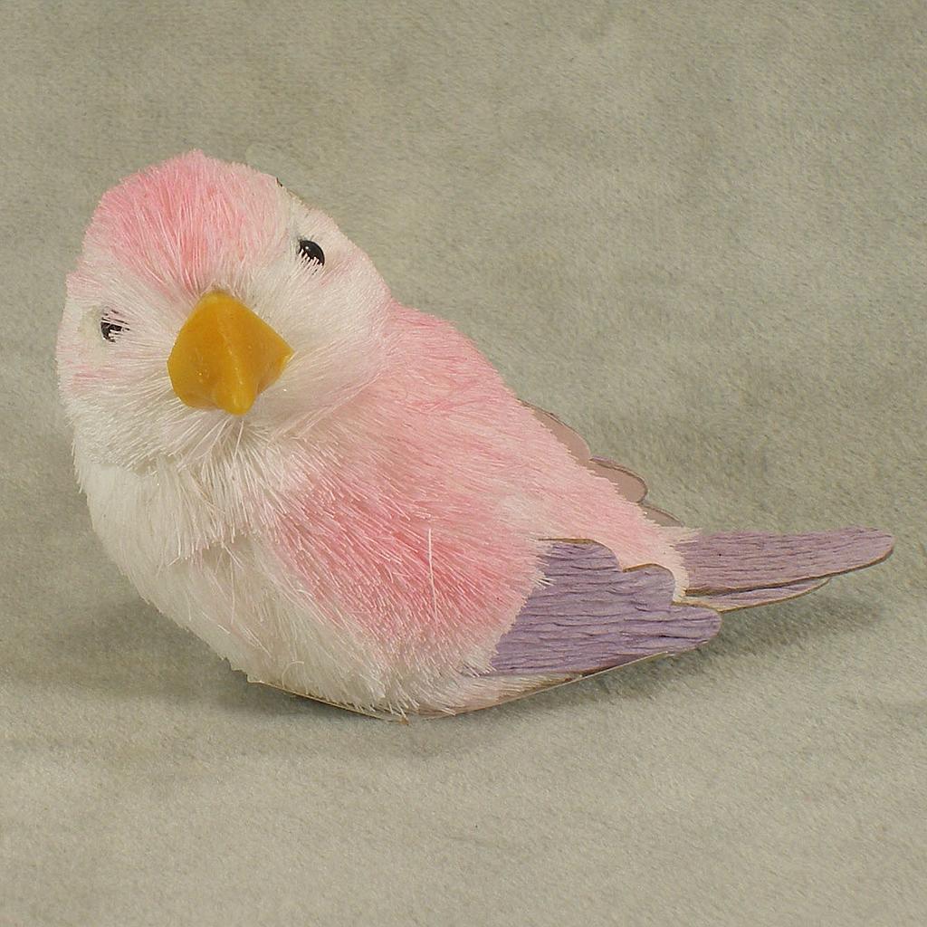 BIRD 4&quot; SISAL 2 SYTLES (R &amp; L)  PINK