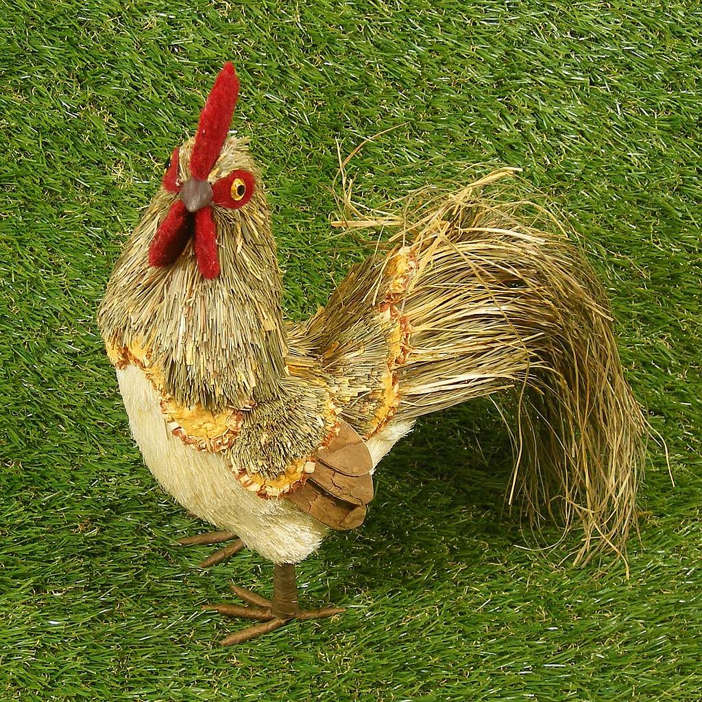 [SJ4091] 10" ROOSTER SISAL STANDING