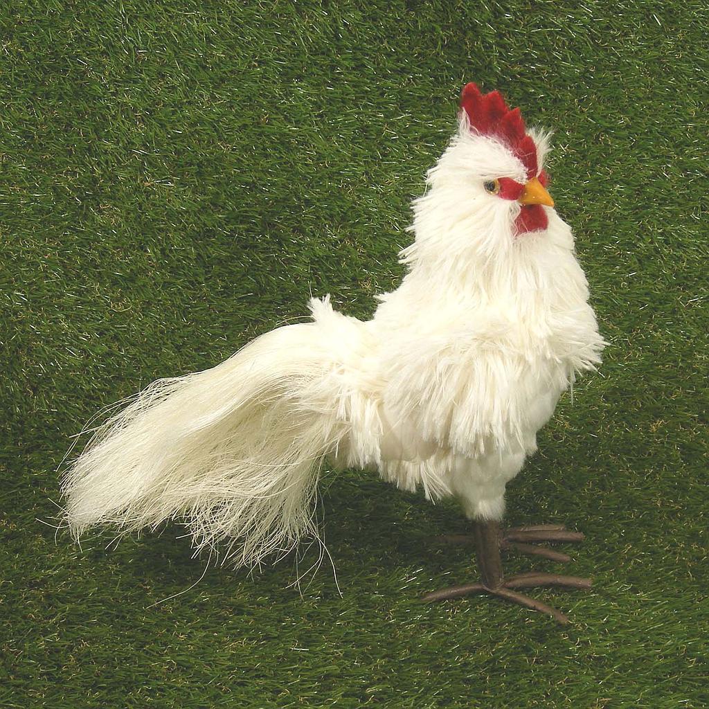 [SJ4147] 12" ROOSTER X 13 " WHITE