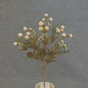 15.5" ROSE MINI BUSH X9 15 IVORY